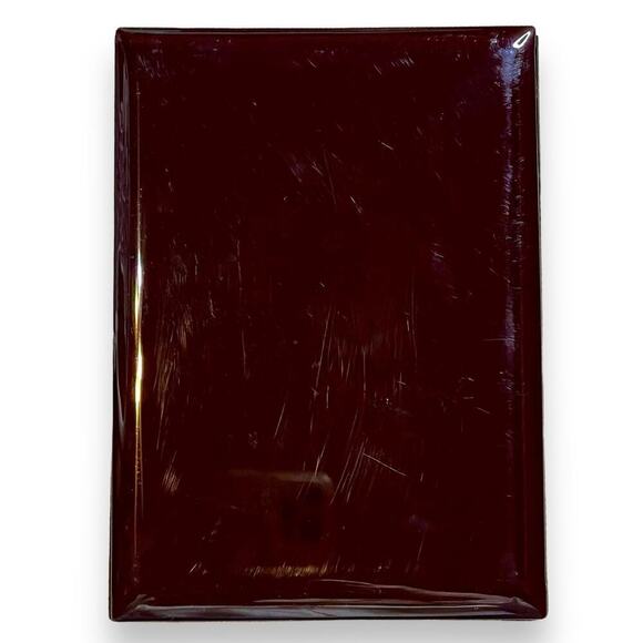 VTG Japanese Laquer Address Book Calla Lily Grass Silver Foil Butterflies Japan - Picture 4 of 12